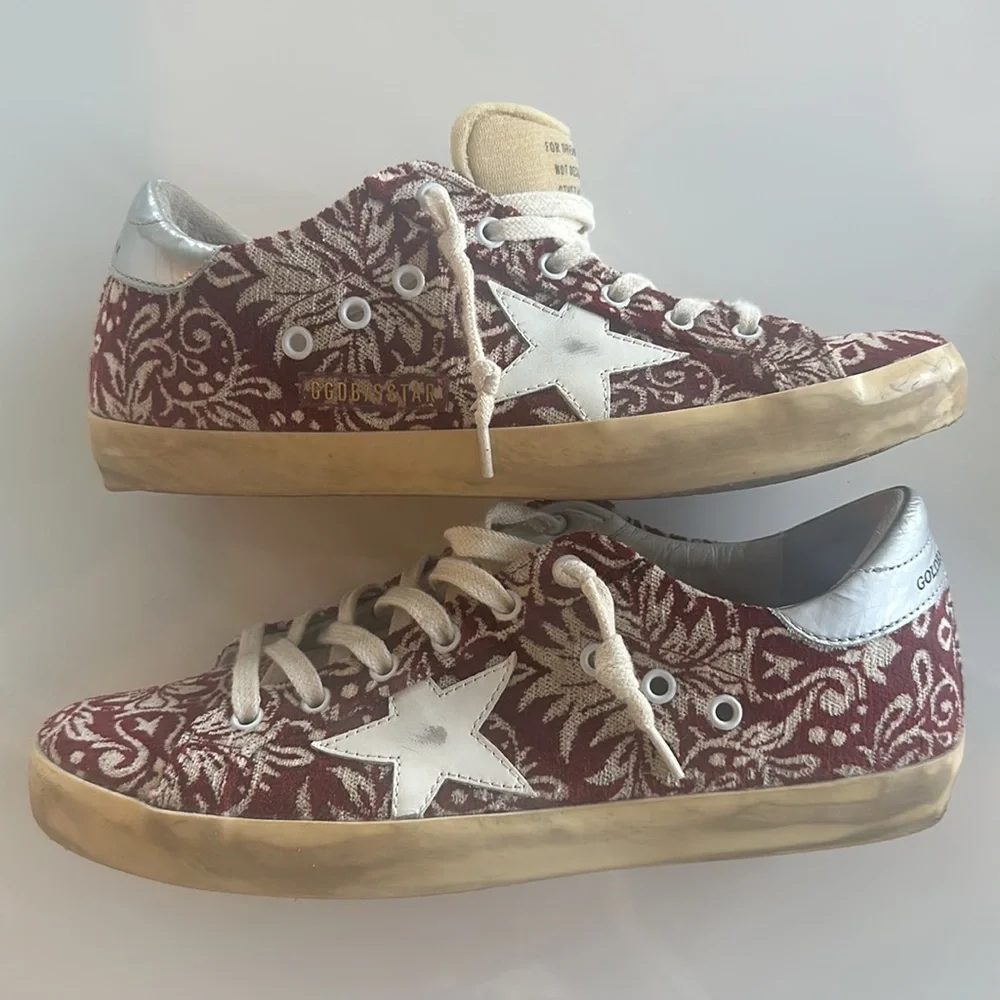 Golden Goose Rare Dark Red and Ivory Jacquard Super Star purchased in Rome. - Picture 5 of 7